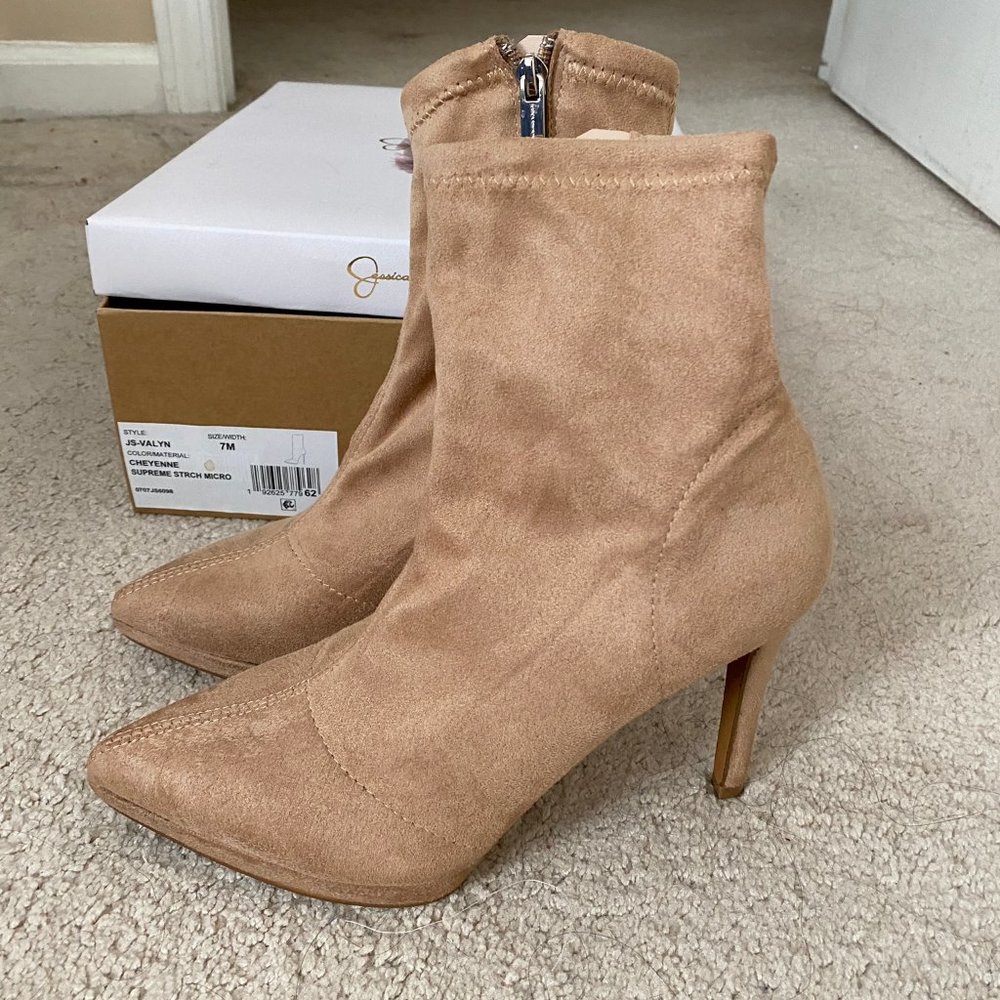 NEW Jessica Simpson Cheyenne supreme stretch micro fiber size 7 booties